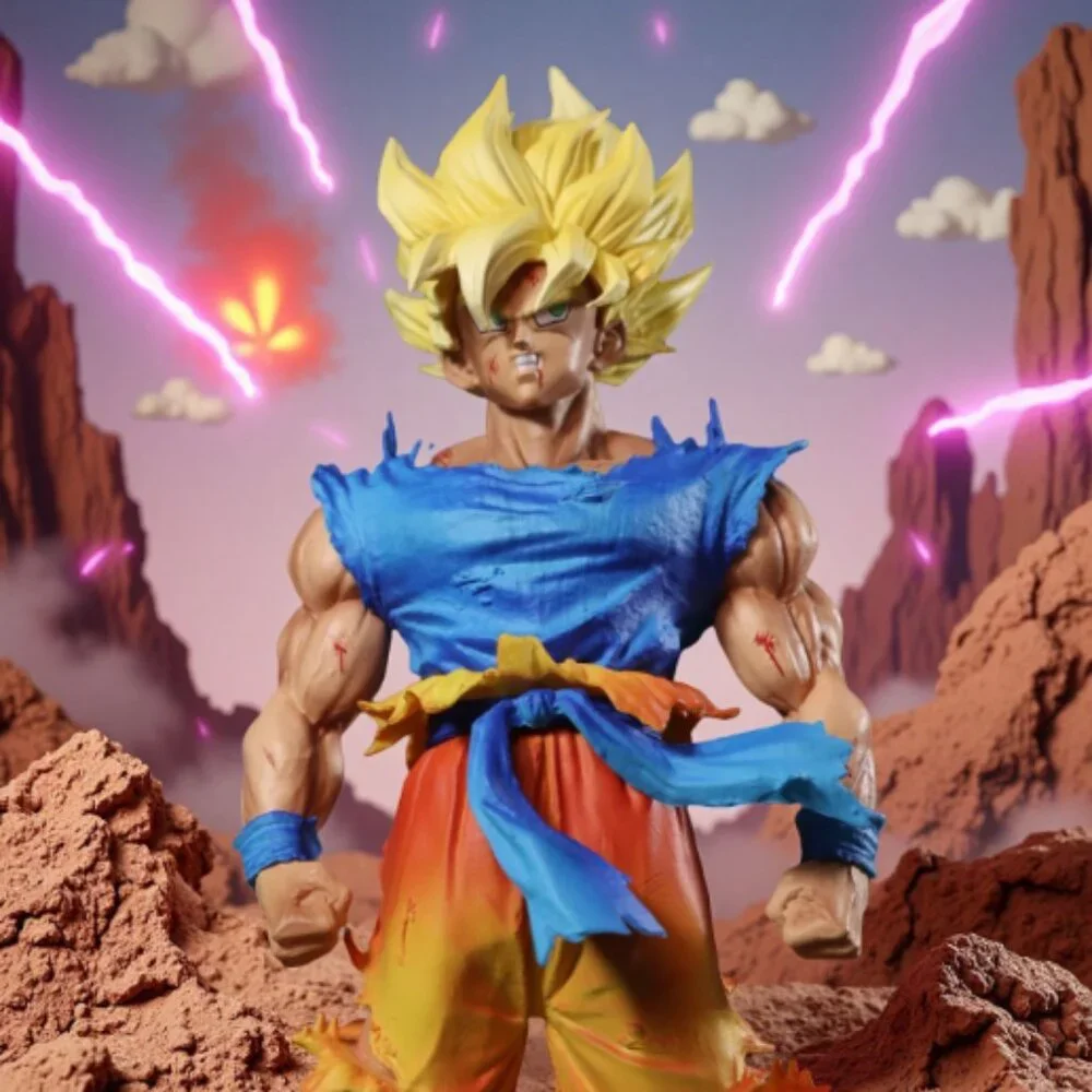 26cm Dragon Ball Z Son Goku PVC Figure Super Saiyan Anime Statue Collection - Picture 6 of 6